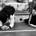 Plank challenge on the sets of Krack