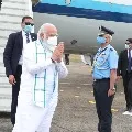 PM Modi arrives Hyderabad to visit Bharat Biotech facility