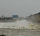 Godavari river drained with flood water at Dhavaleswaram