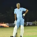Minister Harish Rao plays cricket along with former Indian skipper Mohammed Azharuddin