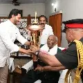 CM Jagan felicitates retired general Venugopal in Tirupathi