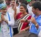 Roja takes part in Vijayasaireddy padayatra and slams Chandrababu