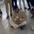 Chandrababu has not even eaten yet at Renigunta airport
