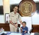Guntur SP Ammireddy handed over his charge to a cancer child