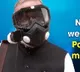 Rajya Sabha MP Narendra Jadhav wears High Efficiency Particulate Air filter mask in Parliament