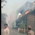 Fire broaken in Telangana Bhavan during winning celebrations of TRS MLC candidate Vani Devi