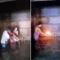 Lord Sangameshwara Swamy Temple Came Out From Krishna River
