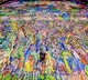Artwork from worlds largest canvas painting