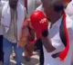 DMK candidate KP Shankar boxing in his election campaign
