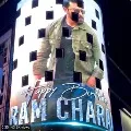 Tollywood hero Ram Charan photos displayed on New York Times Square billboard