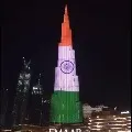 UAE Burjkhalifa light up with Tri Colour