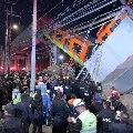 Metro train collapsed in Mexico