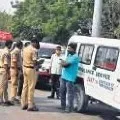 Telangana police stop ambulances at Pullur toll plaza
