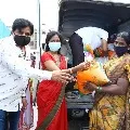 Tollywood comedian Ali and his wife distributes essentials to women production union members