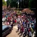 Hundreds of people were seen at the funeral of a horse in the Maradimath area of Belagavi