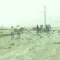 Water from the sea enters residential areas along New Digha Sea Beach in East Midnapore