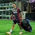 KKR cricketer Rahul Tripathi was fined for wearing no mask in public