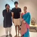 Pawan and Akira with music teacher