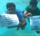 Lakshadweep Protests At Homes On Beaches and Under Sea