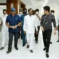 Tollywood heroes Chiranjeevi and Nagarjuna met CM KCR at Pragathi Bhavan