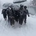 Jawans carries mother and her new born child