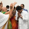 Priests from TTD and Kanakadurga temple blesses CM Jagan on new year day