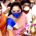 Kavitha inaugurates showroom in Ameerpet