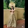 Actress Adah Sharma displays her Silmbam skills at a photo shoot