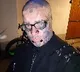 German national cut his ears to look alike skull face