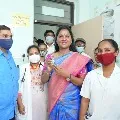 YCP MLA Dr Vundavalli Sridevi gives vaccine for health workers