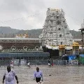 Cyclone Burevi effect heavy rains in Tirumala