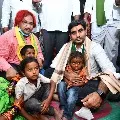 Lokesh visits expired TDP worker family members