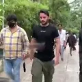 Hero Nithin arrives Tirumala by walk from Alipiri