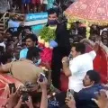 Villagers welcomes for Team India bowler Natarajan