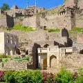 wall in golkonda fort collapsed due to heavy rains