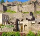 wall in golkonda fort collapsed due to heavy rains