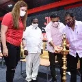 KTR and Srinivas Goud inaugurates Gutta Jwala academy in Moinabad