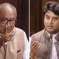 Jyotiraditya Scindia Digvijaya Singhs Amusing Exchange In Parliament