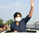 Grand welcome for Pawan Kalyan in Tirupati airport