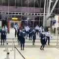 Indigo staff dances for Allu Arjun song Butta Bomma in Vizag airport