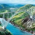 Worlds highest railway bridge under construction on Chenab river