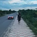 Allu Arjun walks in the morning at a suburb place