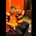David Warner enjoys Tollywood hit song