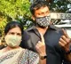 cine  political and police officers cast their vote