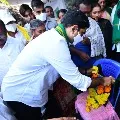 Lokesh visits farmer Krishnamraju family