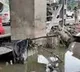 Road sinks near Hyderabad metro station