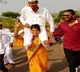 Woman carries husband on shoulders to celebrate panchayat polls victory