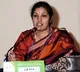 Purandeswari talks to media in her village