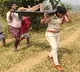 Kasibugga SI Sirisha carries an unidentified man dead body for two kilometers