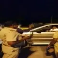 Former MP K Arjunan hits a police personnel on duty near Salem check post
